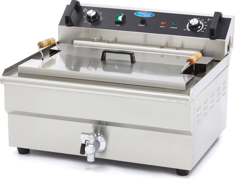 Maxima Frituurpan 30 L 1 Mand met Tapkraan Friteuse