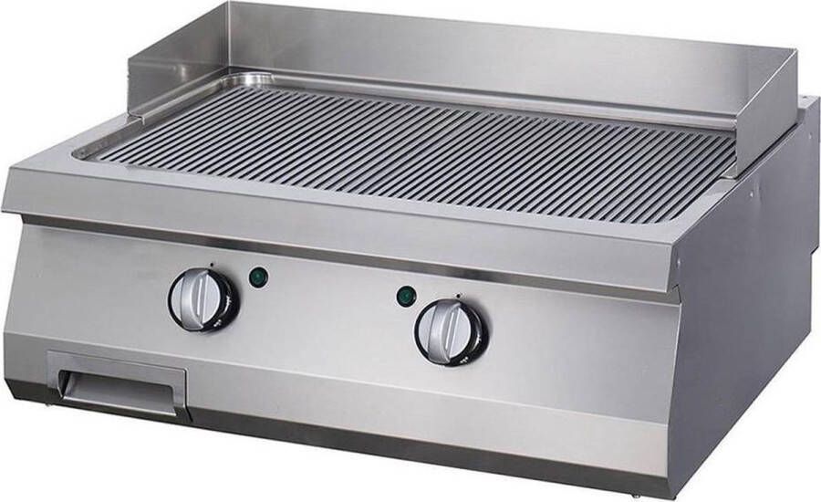 Maxima Heavy Duty Grillplaat Gegroefd Chroom Dubbel 70 cm Diep Elektrisch Kookapparatuur Grillplaat