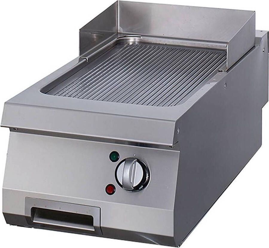 Maxima Heavy Duty Grillplaat Gegroefd Chroom Enkel 70 cm Diep Elektrisch