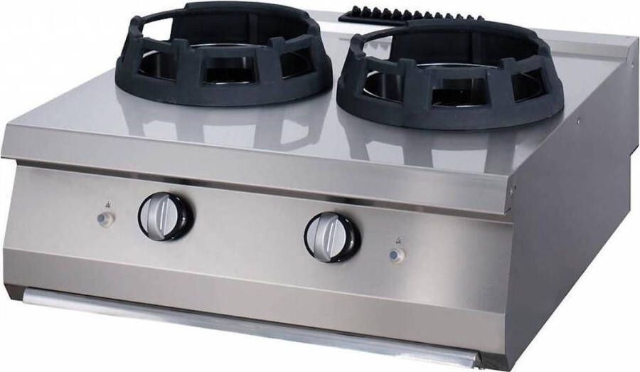 Maxima Heavy Duty Wok Brander 2 x Ø 28 5 cm Pannenring Dubbel 70 cm Diep Gas Kookapparatuur 700 Kooklijn