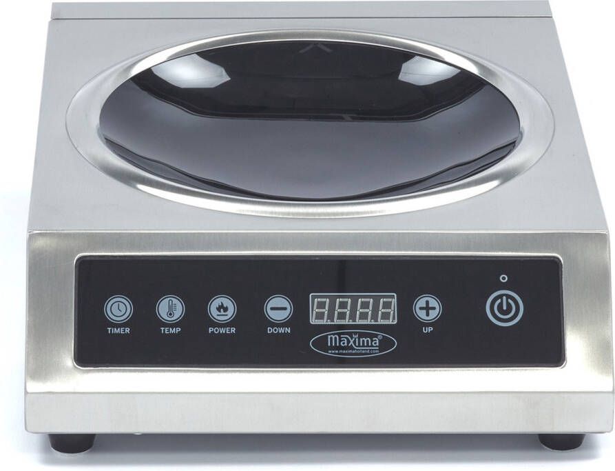 Maxima Horeca Inductie Wok Wokbrander Professioneel 3500W Inductiekookplaat Wokken en Roerbakken Inductieplaat Kookplaat