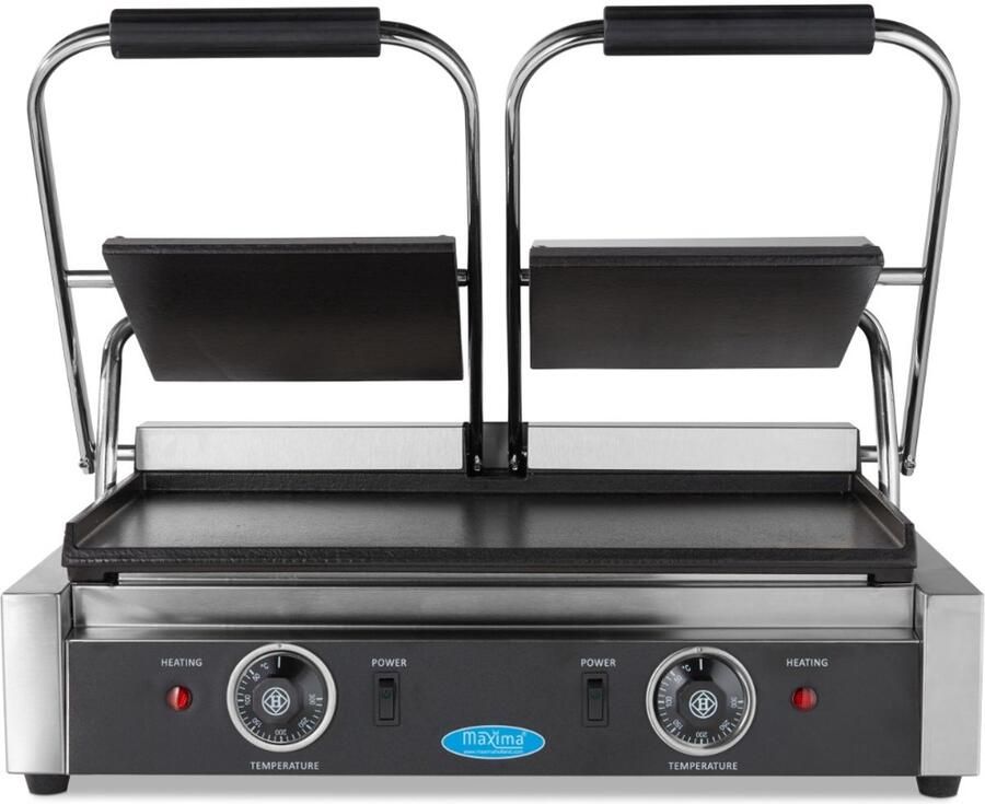 Maxima Contactgrill Glad Dubbele Grillplaat 2 x 22 cm