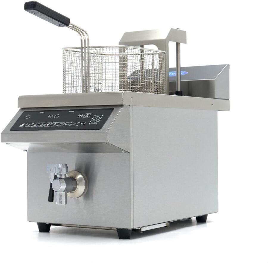 Maxima Frituurpan 8 L 1 Mand Inductie Liftsysteem met Tapkraan