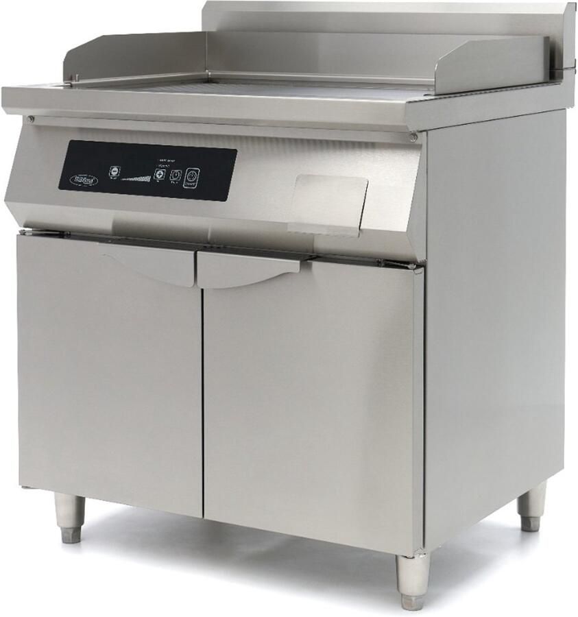 Maxima Inductie Grillplaat 700 Glad en Gegroefd 10000W Dubbel met Onderstel