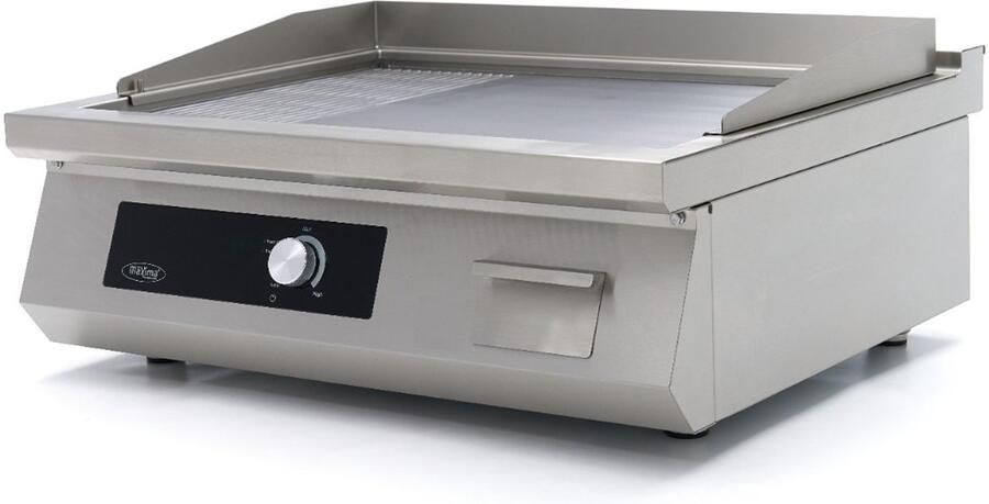 Maxima Inductie Grillplaat 700 Glad en Gegroefd 5000W Dubbel