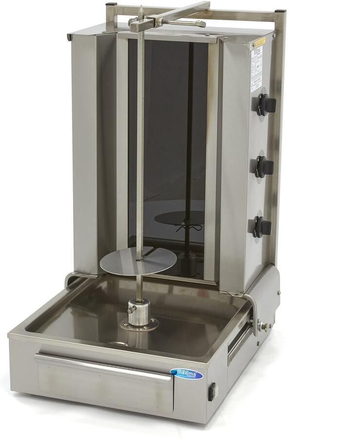 Maxima Shoarma Grill 3 Branders 40 Kg Vlees Elektrisch Kookapparatuur Doner Kebab Grill
