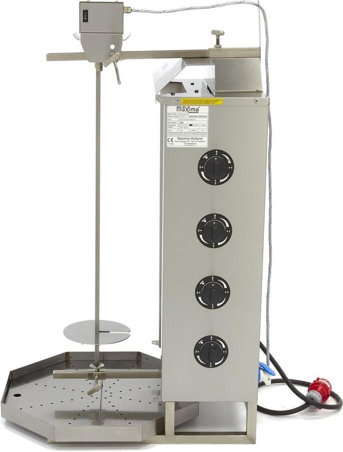 Maxima Shoarma Grill 4 Branders 50 Kg Vlees Elektrisch Kookapparatuur Doner Kebab Grill