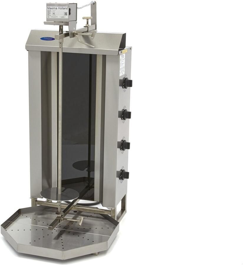 Maxima Shoarma Grill 4 Branders 50 Kg Vlees Elektrisch Kookapparatuur Doner Kebab Grill