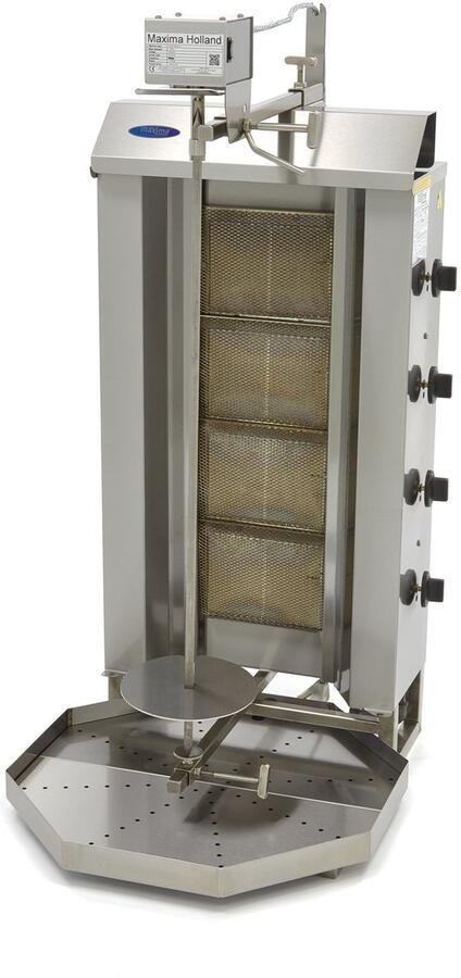Maxima Shoarma Grill 4 Branders 50 Kg Vlees Gas Kookapparatuur Doner Kebab