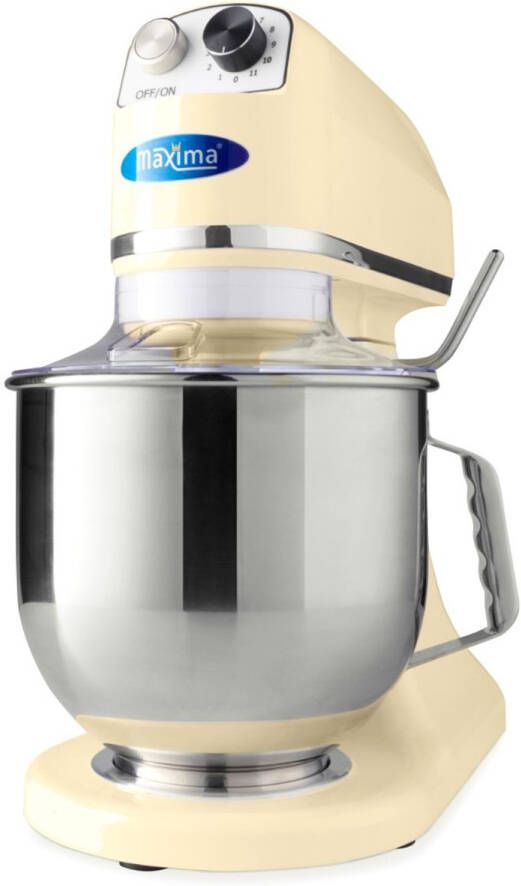 Maxima Planeetmenger 7 L Tot 2 Kg Deeg Ivoor RVS Mengkom 11 Snelheden Keukenmachine Standmixer Keukenrobot 7 liter