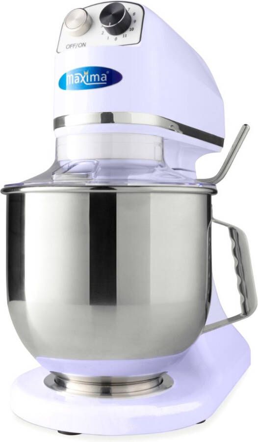Maxima Planeetmenger 7 L Tot 2 Kg Deeg Lila RVS Mengkom 11 Snelheden Keukenmachine Standmixer Keukenrobot 7 liter Paars