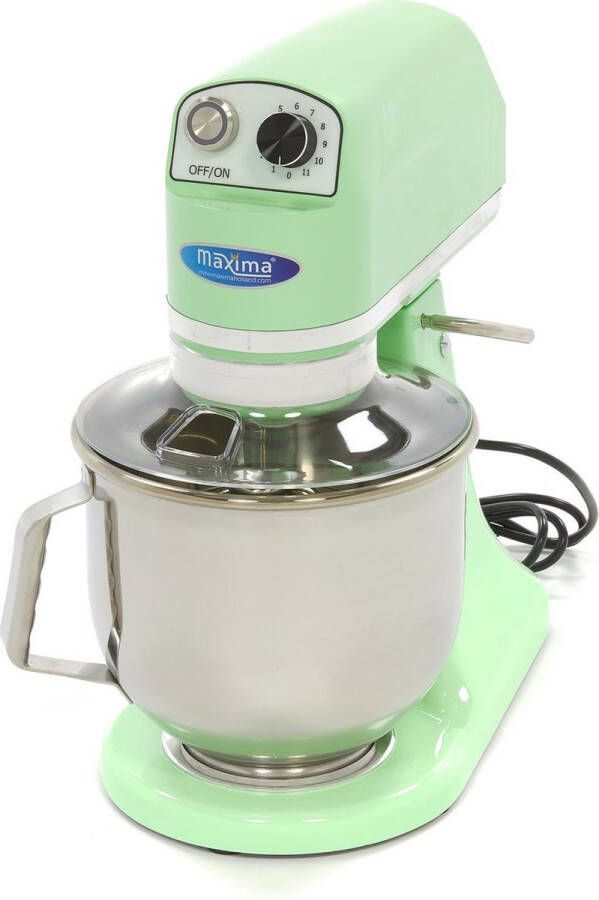 Maxima Planeetmenger 7 L Tot 2 Kg Deeg Pastel Groen RVS Mengkom 11 Snelheden Keukenmachine Standmixer Keukenrobot 7 liter