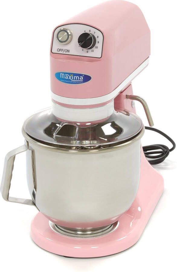 Maxima Planeetmenger 7 L Tot 2 Kg Deeg Pastel Roze RVS Mengkom 11 Snelheden Keukenmachine Standmixer Keukenrobot 7 liter