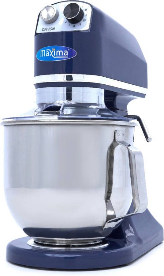 Maxima Planeetmenger 7 L Tot 2 Kg Deeg Staalblauw RVS Mengkom 11 Snelheden Keukenmachine Standmixer Keukenrobot 7 liter Blauw - Foto 2