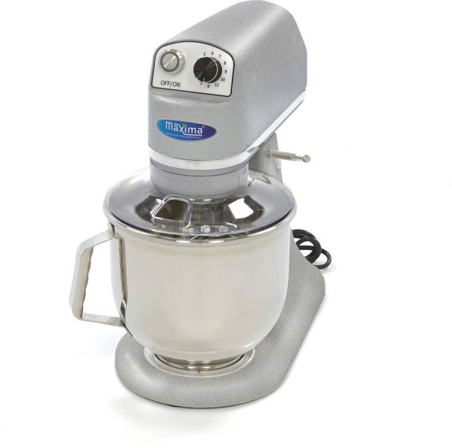 Maxima Planeetmenger 7 L Tot 2 Kg Deeg Zilver RVS Mengkom 11 Snelheden Keukenmachine Standmixer Keukenrobot 7 liter Grijs - Foto 2