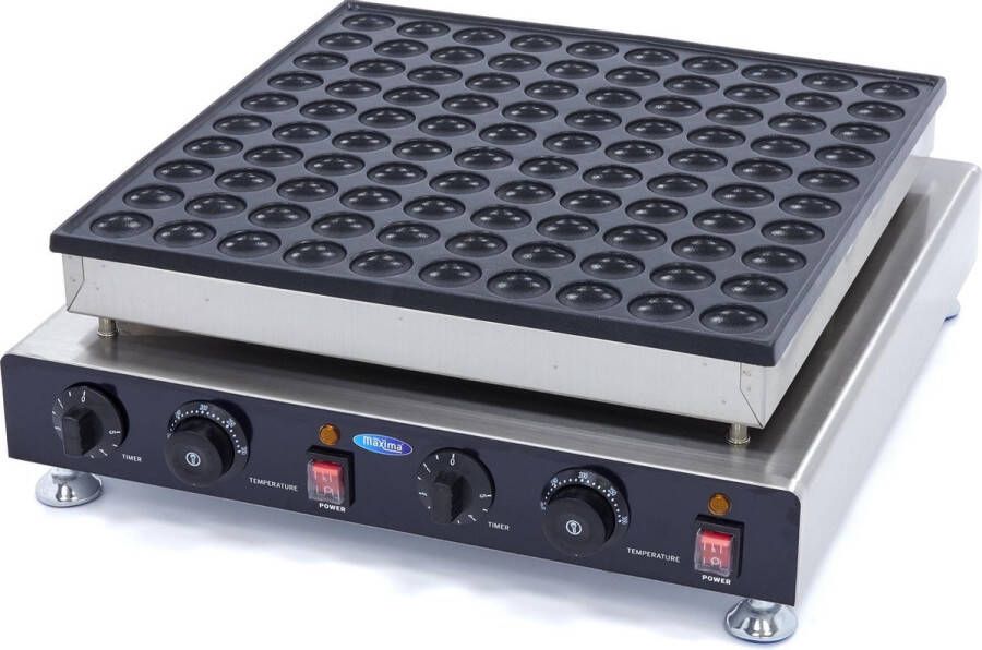 Maxima Poffertjesplaat 100 Stuks Ø 4 cm Elektrische Poffertjes Pan Professionele Poffertjes Bakplaat Poffertjespan tot 300°C - Foto 2