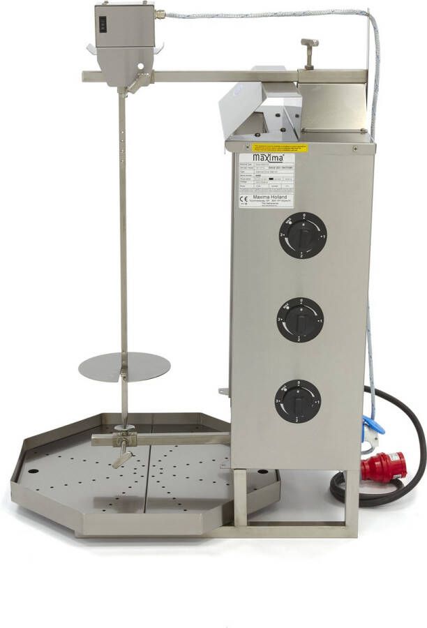 Maxima Shoarma Grill 3 Branders 30 Kg Vlees Elektrisch Kookapparatuur Doner Kebab Grill