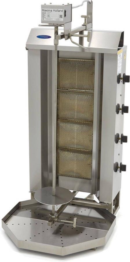 Maxima Shoarma Grill 4 Branders 50 Kg Vlees Gas Kookapparatuur Doner Kebab Grill