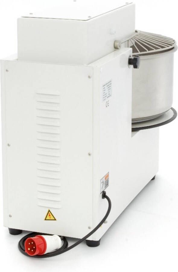 Maxima Spiraalkneder 50 L 30 Kg Deeg 2 Snelheden Uitneembare Kom 400V Mengkom van 50 Liter Deegkneder Spiraalmixer met Veiligsheidskooi 30 Kilo
