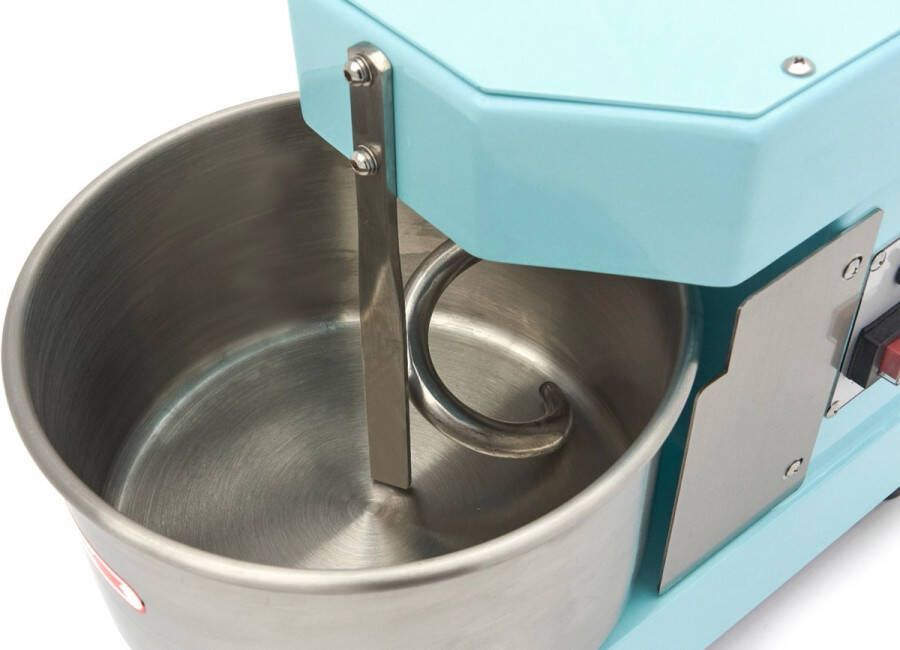Maxima Spiraalkneder 8 L 4 5 Kg Deeg Pastel Blauw Deegkneder Professioneel Spiraalmixer met Veiligheidskooi 8 liter 4 5 kilo