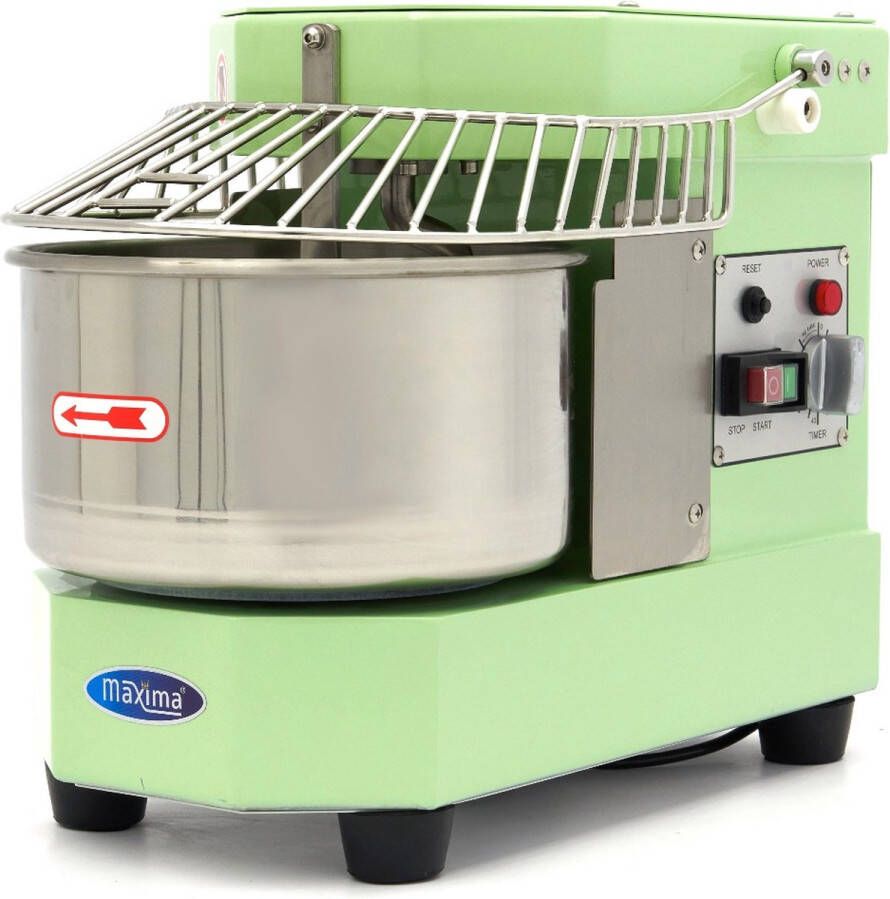 Maxima Spiraalkneder 8 L 4 5 Kg Deeg Pastel Groen Deegkneder Professioneel Spiraalmixer met Veiligheidskooi 8 liter 4 5 kilo