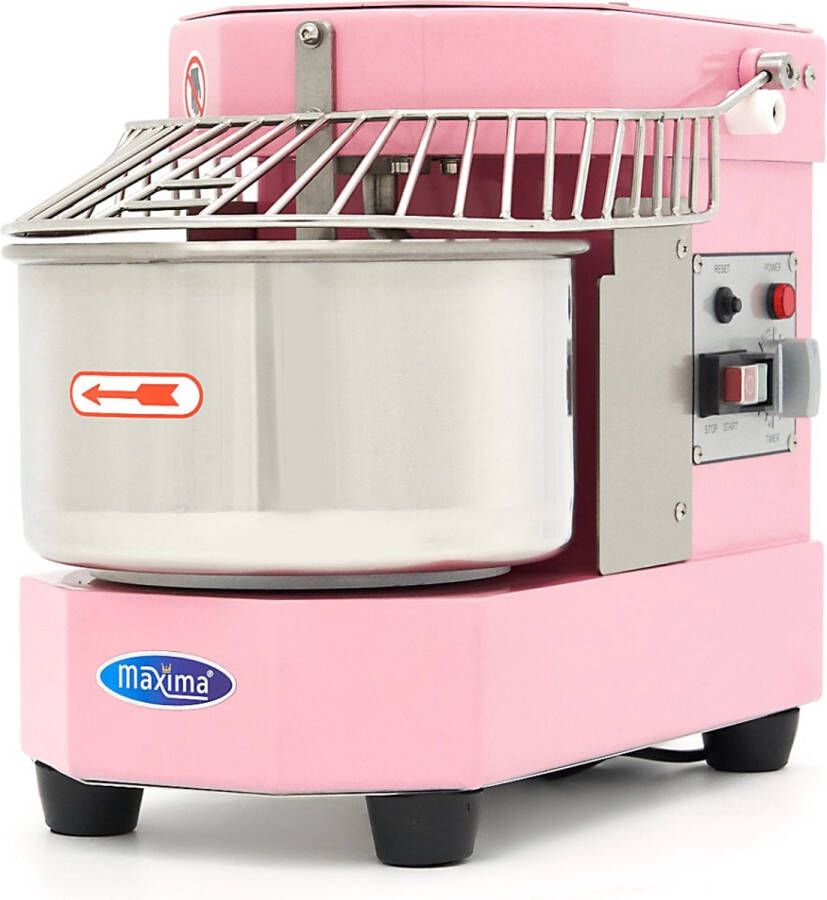 Maxima Spiraalkneder 8 L 4 5 Kg Deeg Pastel Roze Deegkneder Professioneel Spiraalmixer met Veiligheidskooi 8 liter 4 5 kilo