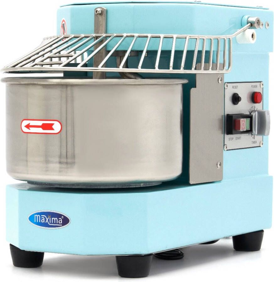 Maxima Spiraalkneder 8 L 4 5 Kg Deeg Pastel Blauw Deegkneder Professioneel Spiraalmixer met Veiligheidskooi 8 liter 4 5 kilo