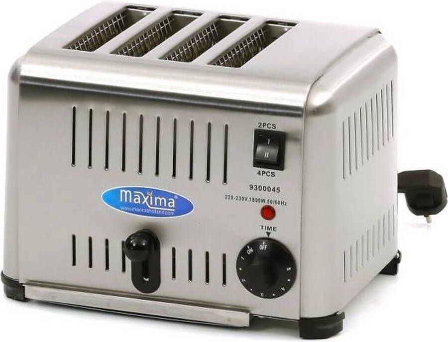 Maxima Toaster 4 Boterhammen Kookapparatuur Broodrooster - Foto 2