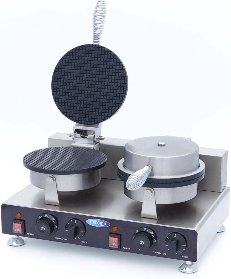 Maxima Wafelijzer 2 Stuks IJshoorn Kookapparatuur Wafelijzer