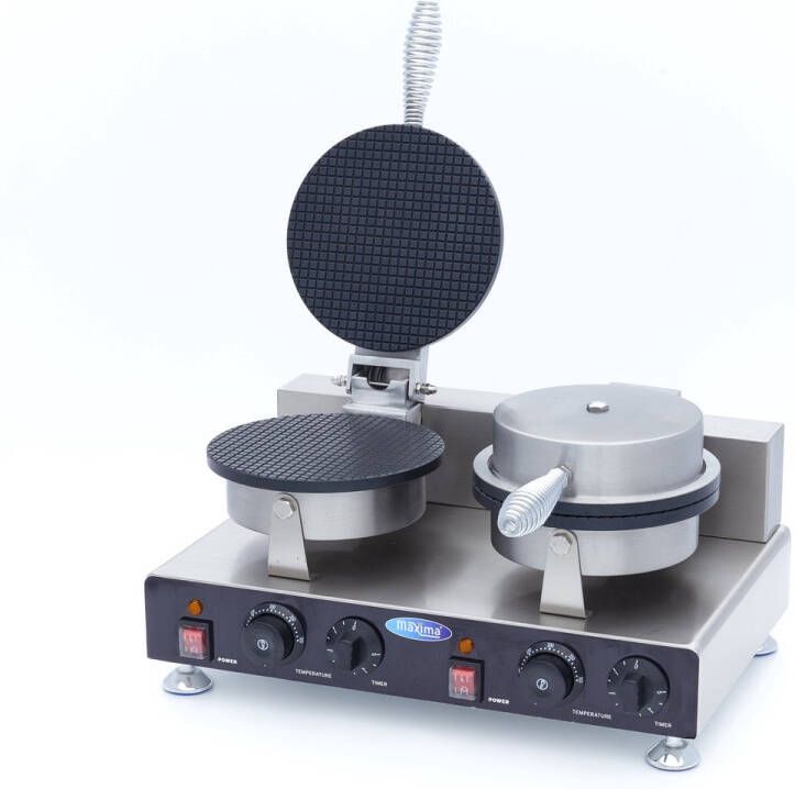 Maxima Wafelijzer 2 Stuks IJshoorn Kookapparatuur Wafelijzer - Foto 2