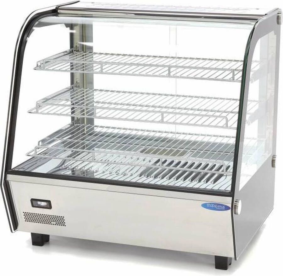 Maxima Luxe Warmhoudvitrine 120 Liter 67 8 cm met 3 Niveaus Warmhoudkast Professioneel Horeca Warmhoud Vitrine 1100W - Foto 1