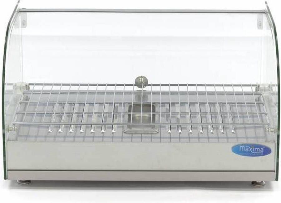 Maxima Warmhoudvitrine 25 Liter 55 cm breed met 1 Niveau Warmhoudkast Professioneel Horeca Warmhoud Vitrine 800W