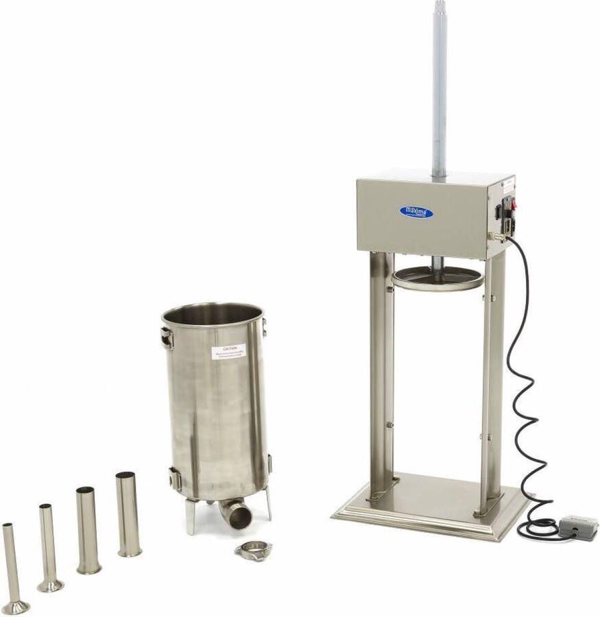 Maxima Worstenvuller 15 L Automatisch Verticaal incl. 4 Vulbuizen Voedselbereiding Worstenvuller