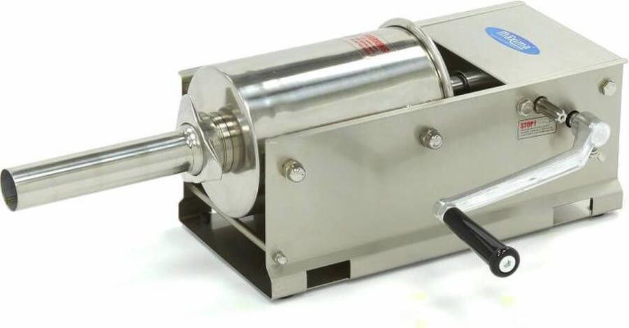 Maxima Worstenvuller 3 L Horizontaal incl. 4 Vulbuizen RVS Professionele Worsten Vuller 3 liter