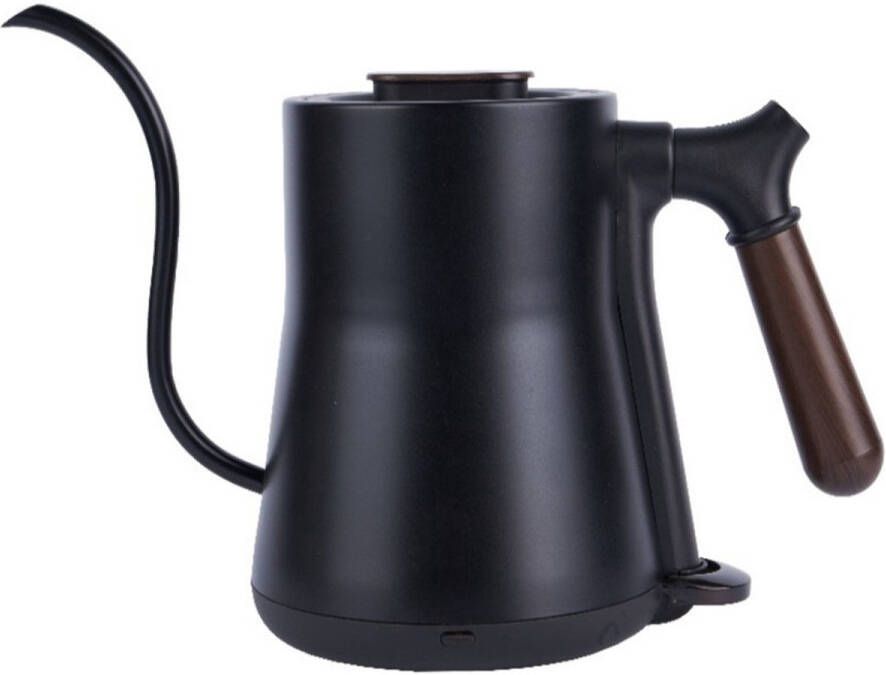 MCBOSON RVS Waterkoker retro Zwanenhals 1000W Automatische uitschakeling en droogkookbeveiliging 0.8 L Zwart