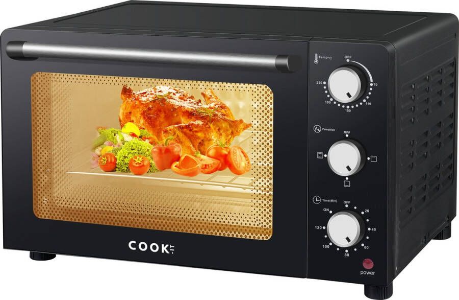 Media Evolution COOK-IT Mini Oven 21L Vrijstaande Heteluchtoven 4 Extra's 230°C 120min Timer - Foto 2