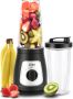 Media Evolution COOK-IT Smoothie Maker Pro Blender To Go Twee Drinkbekers 2 Snelheden Zwart - Thumbnail 1