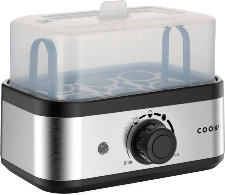 Media Evolution Eierkoker Electrisch Roestvrijstaal- Instelbare Timer Plek voor 6 eieren COOK-IT