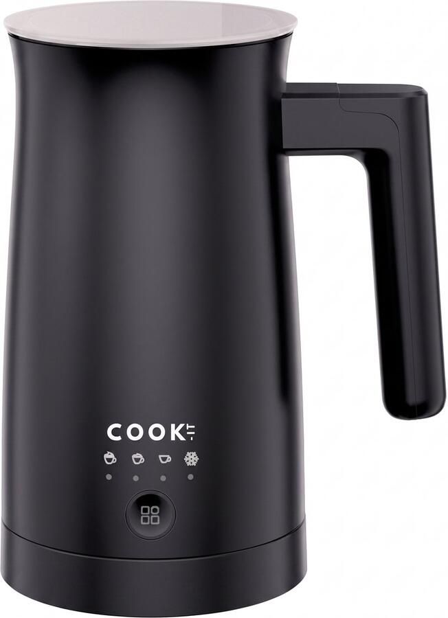 Media Evolution COOK-IT 4-in-1 Melkopschuimer Elektrisch – 300 ml – Warm & Koud Melkschuim – 4 Standen – Melkverwarmer – 500W – Automatische Uitschakeling – Zwart