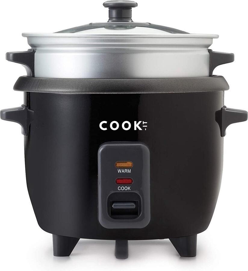 Media Evolution COOK-IT Rijstkoker met Stomer 1.5 liter 6-10 Porties Automatisch Programma Warmhoudfunctie Antiaanbaklaag