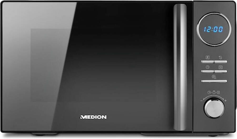 MEDION 3-in-1 magnetron met grill- en heteluchtfunctie 23 liter 900 watt 1.000 watt grill 1.680 watt hetelucht 10 automatische programma's ontdooifunctie display MD11493 zwart