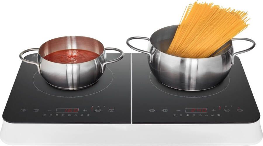 MEDION Dubbele inductiekookplaat MD 18493 3.500 watt inductievermogen 10 temperatuurinstellingen 180 min. timer kristalglazen oppervlak - Foto 2