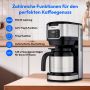 MEDION koffiezetapparaat met thermoskan en timer (filterapparaat 10 kopjes 1 25 liter 900 watt timer antilekfunctie display MD11019) roestvrij staal - Thumbnail 1