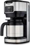 MEDION koffiezetapparaat met thermoskan en timer (filterapparaat 10 kopjes 1 25 liter 900 watt timer antilekfunctie display MD11019) roestvrij staal - Thumbnail 2
