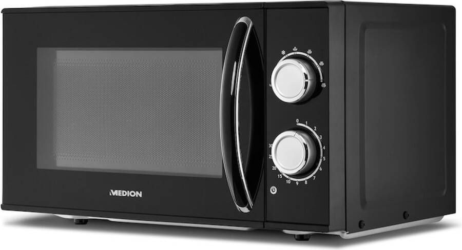 MEDION Magnetron MD 15644 zwarte behuizing 700 watt vermogen 17 L inhoud 6 vermogensstanden ontdooifunctie