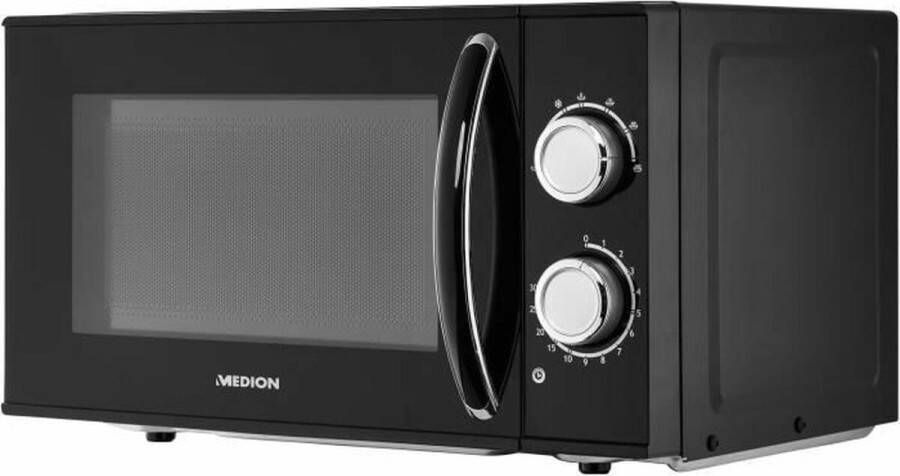 MEDION Magnetron MD 15644 zwarte behuizing 700 watt vermogen 17 L inhoud 6 vermogensstanden ontdooifunctie