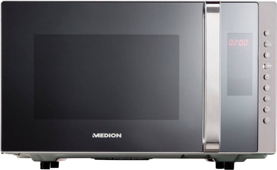 MEDION MD 17495 Combi Magnetron met Grill 3in1 23 Liter 1.200 Watt Grill Hetelucht 10 automatische Programmas zilver