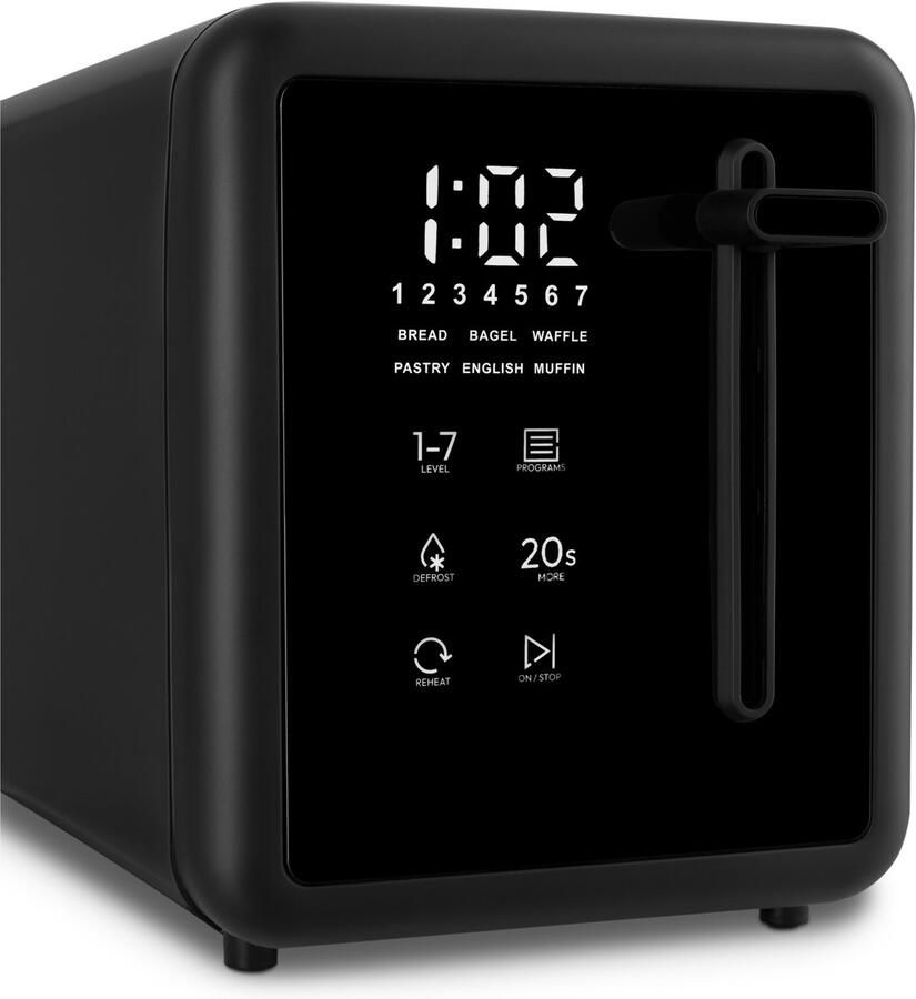 MEDION Broodrooster MD12102 (2 sleuven LED-aanraakscherm 7 bruiningsniveaus 5 automatische programma s) zwart - Foto 2