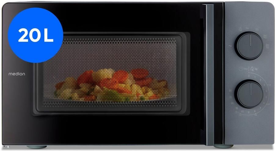 MEDION Compacte magnetron MD12211 (17 L 700 W 5 standen ontdooien timerfunctie ruimtebesparend) [MODEL 2025]