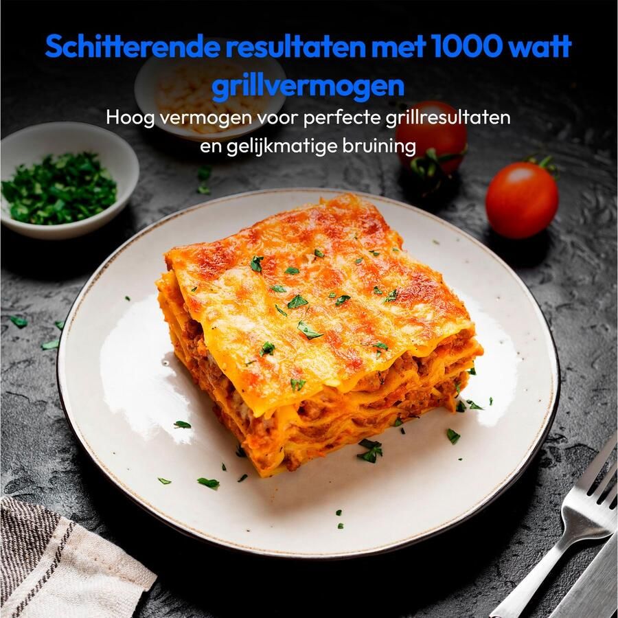 MEDION magnetron met grill en convectie (23 liter 900 watt 1000 watt grill 1680 watt convectiefunctie 11 automatische programma's 5 vermogensstanden ontdooifunctie roestvrij staal MD12031) zwa